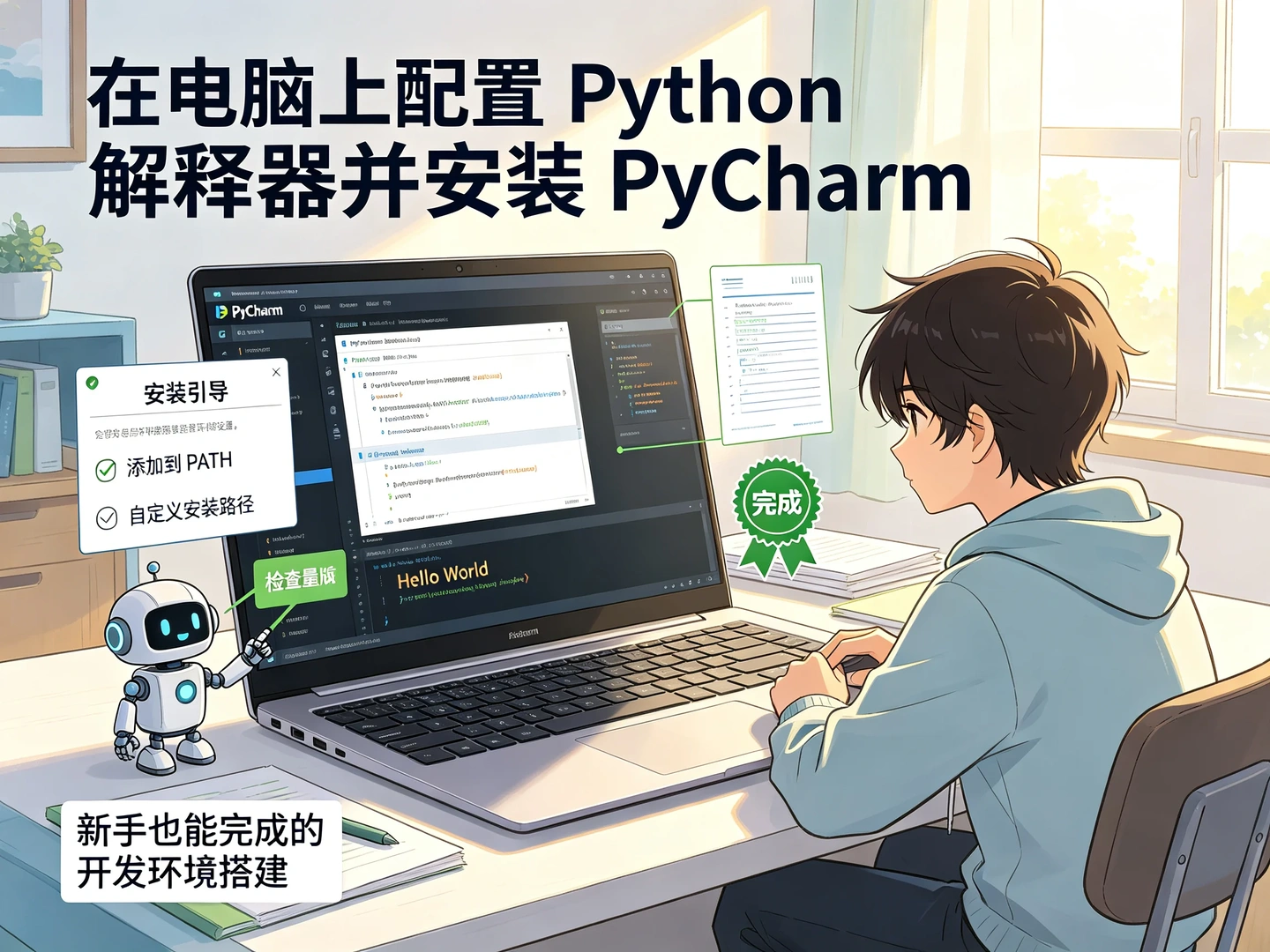 在电脑上配置Python解释器并安装PyCharm